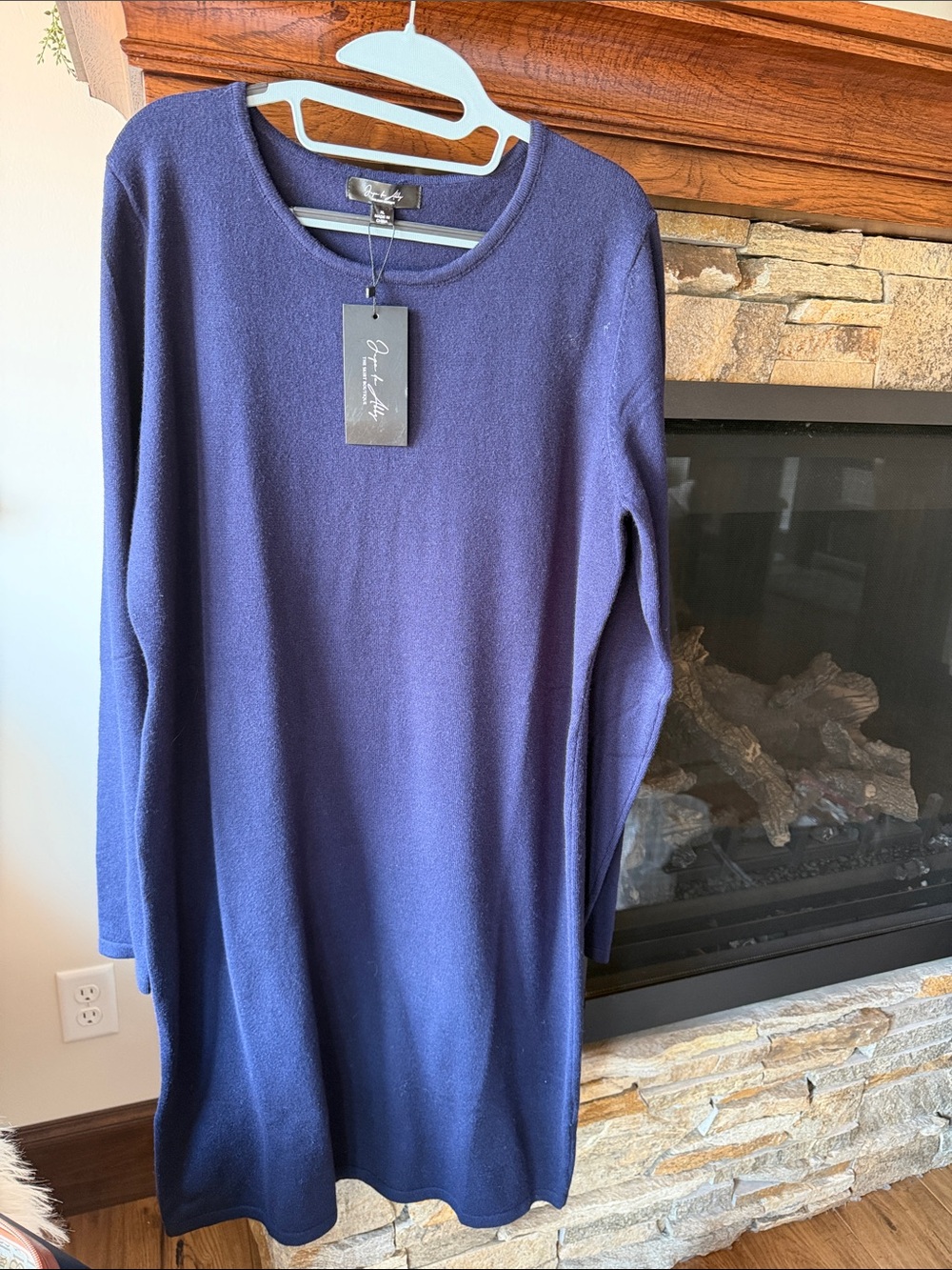 NWT Jupe de Abby Deep Blue Knit sweater dress